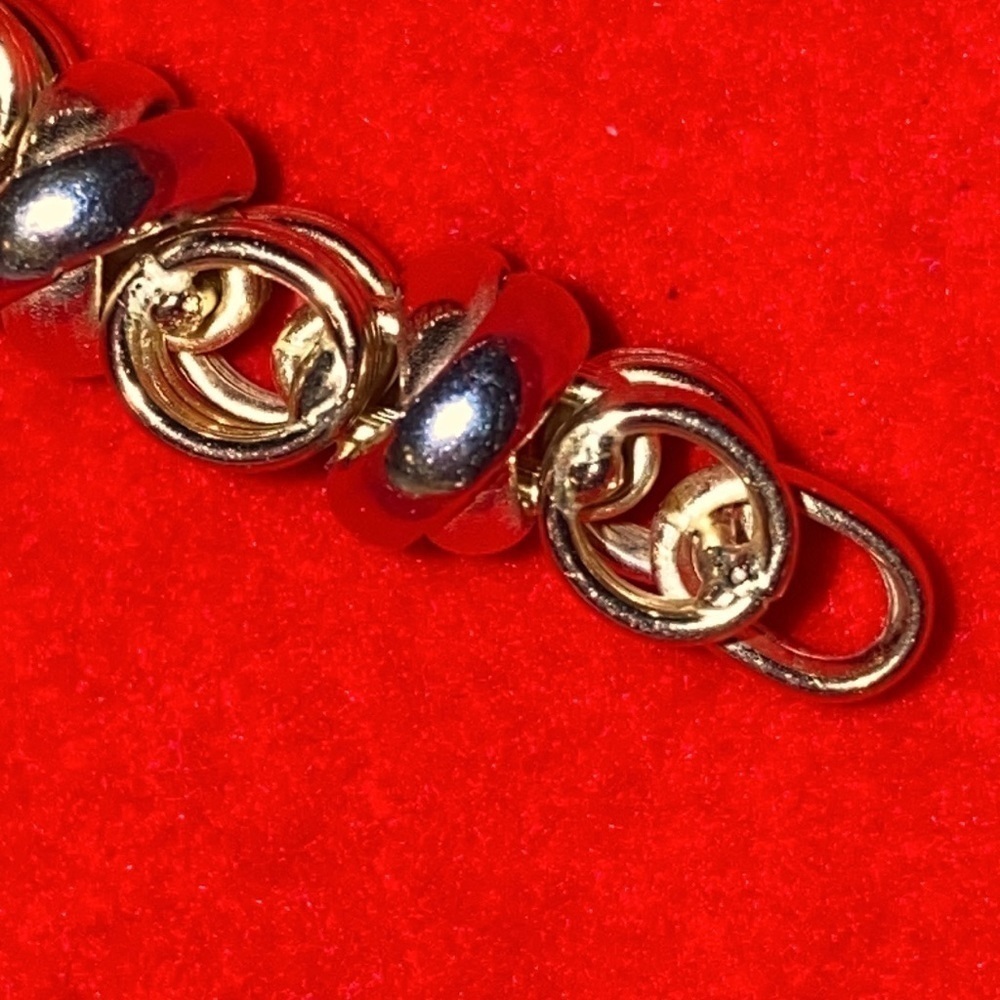 Gold Bracelet modern and unique 14k Italian Gold Jewellery woman’s bracelet 26.5 - Picture 6 of 10